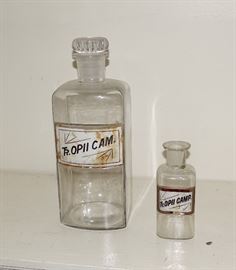 OPIUM LABEL UNDER GLASS BOTTLES APOTHECARY