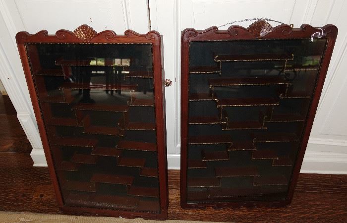 PAIR OF CHINESE WOOD DISPLAY CABINETS