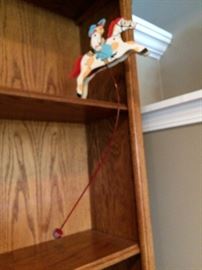 Skyhook Vintage Metal American Folk Art, Cowboy and Horse Balance Toy