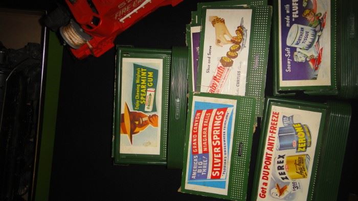 Vintage Train Accessories, Vintage Billboard Signs for Train Table 
