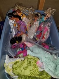 Barbie dolls, Disney Princess dolls 