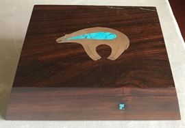 Signed Native American artist jewelry box