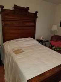 antique high back bed