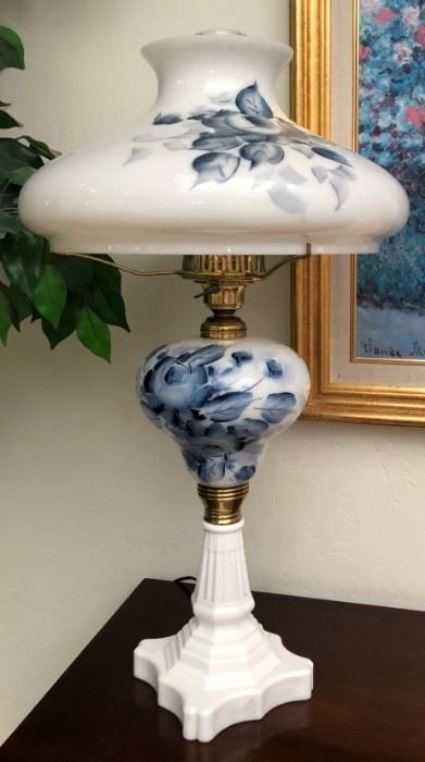 Glass Hurricane Lamp 