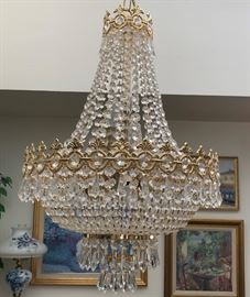 Chandelier (if you are interested in purchasing please be prepared to take it down yourself and the ceiling is VERY high)
