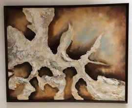 Stephen Kaye (American), "Abstract," 20th c., impasto