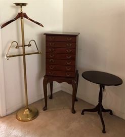 Men's Valet, Jewelry Box and Collapsible Table