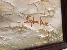 Stephen Kaye (American), "Abstract," 20th c., impasto