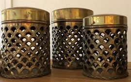 Set/3 Brass Canisters