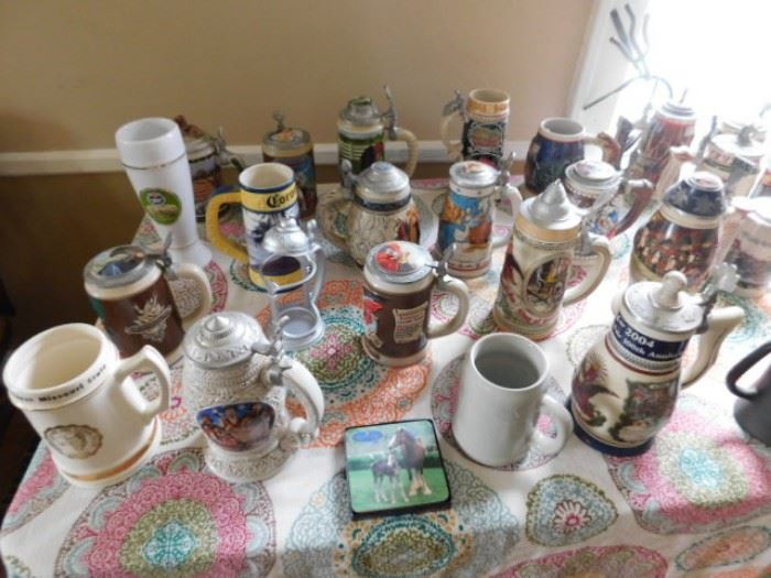 Various Beer Steins-  No boxes 