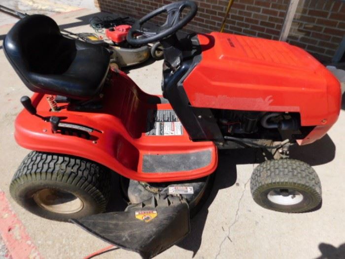 6-speed shift and go riding lawn mower 