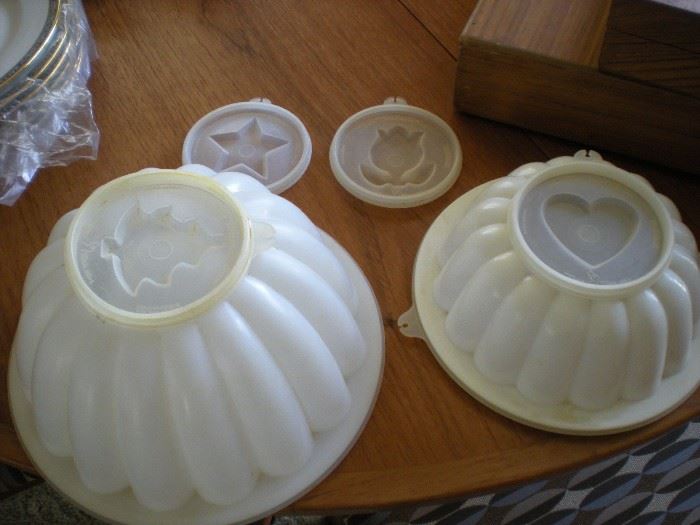 Tupperware Jell-o molds, part of a HUGE collection of vintage Tupperware.