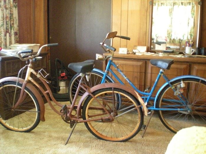 1940's and 1970's Schwinn bikes