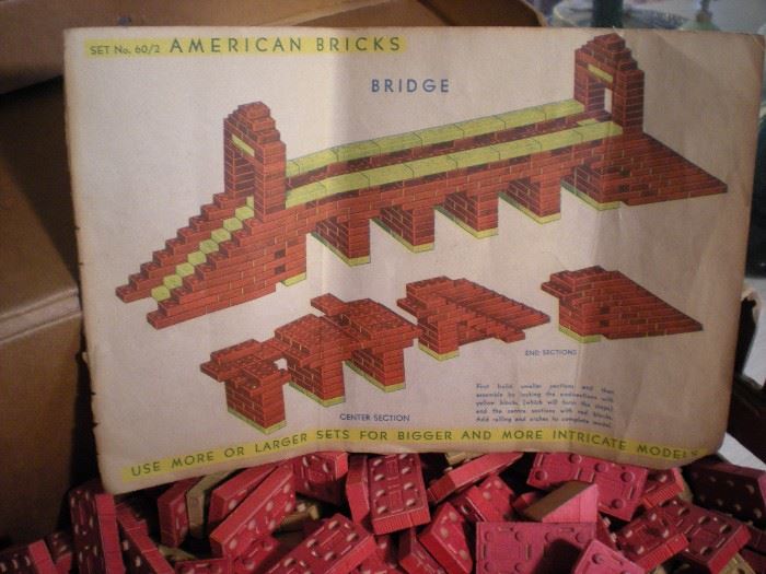 Building bricks, the precursor to Lego's! Very large box full!