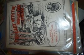 This is but a small random sampling of 65,800 pieces of sheet music in this collection. The collection must be sold as an entire collection. I welcome all inquiries of interest in purchasing the collection and to make appointments to see it. This collection as with the Books and Vinyl Records may be sold anytime prior to the sale dates. Please call/text/or email for more information. 