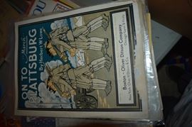 This is but a small random sampling of 65,800 pieces of sheet music in this collection. The collection must be sold as an entire collection. I welcome all inquiries of interest in purchasing the collection and to make appointments to see it. This collection as with the Books and Vinyl Records may be sold anytime prior to the sale dates. Please call/text/or email for more information. 