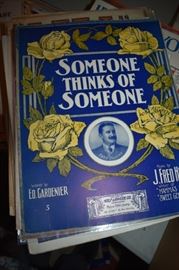 This is but a small random sampling of 65,800 pieces of sheet music in this collection. The collection must be sold as an entire collection. I welcome all inquiries of interest in purchasing the collection and to make appointments to see it. This collection as with the Books and Vinyl Records may be sold anytime prior to the sale dates. Please call/text/or email for more information. 