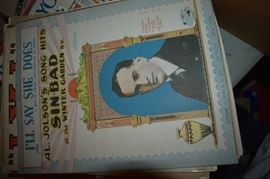 This is but a small random sampling of 65,800 pieces of sheet music in this collection. The collection must be sold as an entire collection. I welcome all inquiries of interest in purchasing the collection and to make appointments to see it. This collection as with the Books and Vinyl Records may be sold anytime prior to the sale dates. Please call/text/or email for more information. 