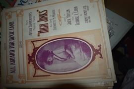 This is but a small random sampling of 65,800 pieces of sheet music in this collection. The collection must be sold as an entire collection. I welcome all inquiries of interest in purchasing the collection and to make appointments to see it. This collection as with the Books and Vinyl Records may be sold anytime prior to the sale dates. Please call/text/or email for more information. 