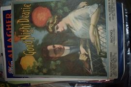 This is but a small random sampling of 65,800 pieces of sheet music in this collection. The collection must be sold as an entire collection. I welcome all inquiries of interest in purchasing the collection and to make appointments to see it. This collection as with the Books and Vinyl Records may be sold anytime prior to the sale dates. Please call/text/or email for more information. 
