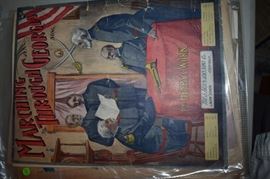 This is but a small random sampling of 65,800 pieces of sheet music in this collection. The collection must be sold as an entire collection. I welcome all inquiries of interest in purchasing the collection and to make appointments to see it. This collection as with the Books and Vinyl Records may be sold anytime prior to the sale dates. Please call/text/or email for more information. 