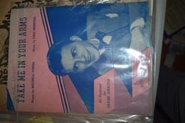 This is but a small random sampling of 65,800 pieces of sheet music in this collection. The collection must be sold as an entire collection. I welcome all inquiries of interest in purchasing the collection and to make appointments to see it. This collection as with the Books and Vinyl Records may be sold anytime prior to the sale dates. Please call/text/or email for more information. 