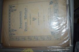 This is but a small random sampling of 65,800 pieces of sheet music in this collection. The collection must be sold as an entire collection. I welcome all inquiries of interest in purchasing the collection and to make appointments to see it. This collection as with the Books and Vinyl Records may be sold anytime prior to the sale dates. Please call/text/or email for more information. 