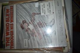 This is but a small random sampling of 65,800 pieces of sheet music in this collection. The collection must be sold as an entire collection. I welcome all inquiries of interest in purchasing the collection and to make appointments to see it. This collection as with the Books and Vinyl Records may be sold anytime prior to the sale dates. Please call/text/or email for more information. 