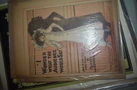 This is but a small random sampling of 65,800 pieces of sheet music in this collection. The collection must be sold as an entire collection. I welcome all inquiries of interest in purchasing the collection and to make appointments to see it. This collection as with the Books and Vinyl Records may be sold anytime prior to the sale dates. Please call/text/or email for more information. 