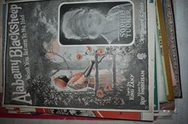 This is but a small random sampling of 65,800 pieces of sheet music in this collection. The collection must be sold as an entire collection. I welcome all inquiries of interest in purchasing the collection and to make appointments to see it. This collection as with the Books and Vinyl Records may be sold anytime prior to the sale dates. Please call/text/or email for more information. 