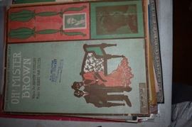 This is but a small random sampling of 65,800 pieces of sheet music in this collection. The collection must be sold as an entire collection. I welcome all inquiries of interest in purchasing the collection and to make appointments to see it. This collection as with the Books and Vinyl Records may be sold anytime prior to the sale dates. Please call/text/or email for more information. 