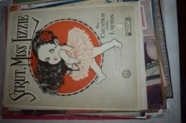 This is but a small random sampling of 65,800 pieces of sheet music in this collection. The collection must be sold as an entire collection. I welcome all inquiries of interest in purchasing the collection and to make appointments to see it. This collection as with the Books and Vinyl Records may be sold anytime prior to the sale dates. Please call/text/or email for more information. 