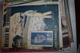 This is but a small random sampling of 65,800 pieces of sheet music in this collection. The collection must be sold as an entire collection. I welcome all inquiries of interest in purchasing the collection and to make appointments to see it. This collection as with the Books and Vinyl Records may be sold anytime prior to the sale dates. Please call/text/or email for more information. 