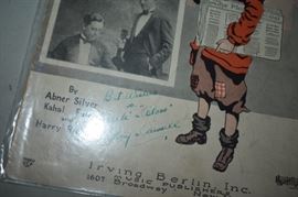 This is but a small random sampling of 65,800 pieces of sheet music in this collection. The collection must be sold as an entire collection. I welcome all inquiries of interest in purchasing the collection and to make appointments to see it. This collection as with the Books and Vinyl Records may be sold anytime prior to the sale dates. Please call/text/or email for more information. 