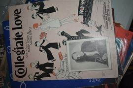 This is but a small random sampling of 65,800 pieces of sheet music in this collection. The collection must be sold as an entire collection. I welcome all inquiries of interest in purchasing the collection and to make appointments to see it. This collection as with the Books and Vinyl Records may be sold anytime prior to the sale dates. Please call/text/or email for more information. 