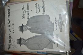 This is but a small random sampling of 65,800 pieces of sheet music in this collection. The collection must be sold as an entire collection. I welcome all inquiries of interest in purchasing the collection and to make appointments to see it. This collection as with the Books and Vinyl Records may be sold anytime prior to the sale dates. Please call/text/or email for more information. 