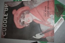 This is but a small random sampling of 65,800 pieces of sheet music in this collection. The collection must be sold as an entire collection. I welcome all inquiries of interest in purchasing the collection and to make appointments to see it. This collection as with the Books and Vinyl Records may be sold anytime prior to the sale dates. Please call/text/or email for more information. 