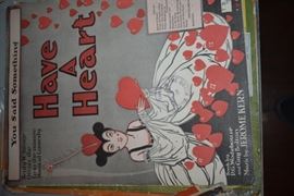 This is but a small random sampling of 65,800 pieces of sheet music in this collection. The collection must be sold as an entire collection. I welcome all inquiries of interest in purchasing the collection and to make appointments to see it. This collection as with the Books and Vinyl Records may be sold anytime prior to the sale dates. Please call/text/or email for more information. 