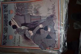 This is but a small random sampling of 65,800 pieces of sheet music in this collection. The collection must be sold as an entire collection. I welcome all inquiries of interest in purchasing the collection and to make appointments to see it. This collection as with the Books and Vinyl Records may be sold anytime prior to the sale dates. Please call/text/or email for more information. 