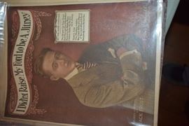 This is but a small random sampling of 65,800 pieces of sheet music in this collection. The collection must be sold as an entire collection. I welcome all inquiries of interest in purchasing the collection and to make appointments to see it. This collection as with the Books and Vinyl Records may be sold anytime prior to the sale dates. Please call/text/or email for more information. 