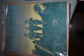 This is but a small random sampling of 65,800 pieces of sheet music in this collection. The collection must be sold as an entire collection. I welcome all inquiries of interest in purchasing the collection and to make appointments to see it. This collection as with the Books and Vinyl Records may be sold anytime prior to the sale dates. Please call/text/or email for more information. 