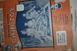 This is but a small random sampling of 65,800 pieces of sheet music in this collection. The collection must be sold as an entire collection. I welcome all inquiries of interest in purchasing the collection and to make appointments to see it. This collection as with the Books and Vinyl Records may be sold anytime prior to the sale dates. Please call/text/or email for more information. 