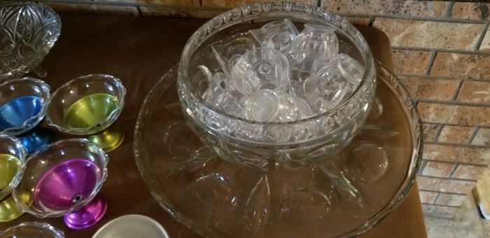 Sweetest punch bowl with cups and plate
