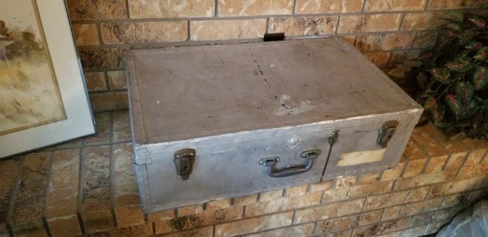 old steel suitcase