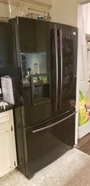 bottom freezer black refrigerator