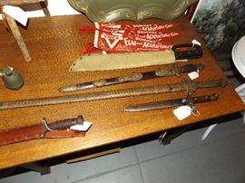 Bayonets and knives