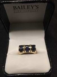 14k Gold and sapphire ring