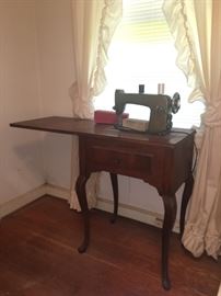 Antique New Home sewing table