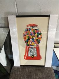 Pop Art Bubble Gum Machine Print/Newly Framed