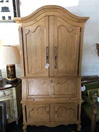 Bausman & Co. 92" French Country Secretary Computer Desk Armoire